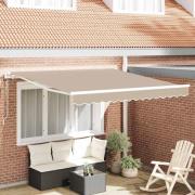 vidaXL Utfällbar markis 350 x 250 cm Beige