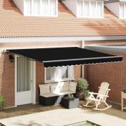 vidaXL Markis Svart 400 × 350 cm tyg