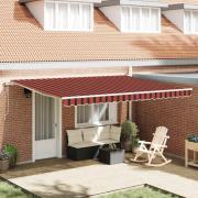 vidaXL Utfällbar markis 450 × 350 cm orange och brun