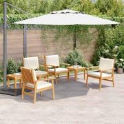 vidaXL Trädgårdsoffset 6 pcs Brun 45 x 45 x 38cm Massivt akaciaträ