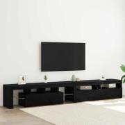 vidaXL TV-skåp 3 pcs Svart ek 260 x 36.5 x 40 cm Konstruerat trä