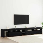 vidaXL TV-skåp 2 pcs Svart ek 260 x 36.5 x 40 cm Konstruerat trä