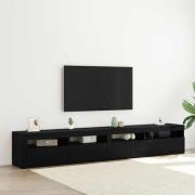 vidaXL TV-skåp 3 pcs Svart ek 240 x 35 x 40 cm Konstruerat trä
