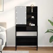 vidaXL Skrivbordsset Svart ek 74.5 x 40 x 141 cm Konstruerat trä