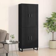 vidaXL Skåp 2 pcs Svart ek 69.5 x 34 x 180 cm Konstruerat trä