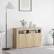 vidaXL Sideboard Sonoma-ek 116 x 30 x 75 cm Konstruerat trä