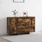 vidaXL Sideboard med låda Rökt ek 120 x 41 x 75 cm Konstruerat trä
