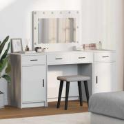 vidaXL Smyckebord med låda 3 pcs Vit 40 x 41 x 75 cm Konstruerat trä