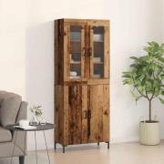 vidaXL Skåp 2 pcs Gammalt trä 69,5 x 34 x 180 cm Konstruerat trä