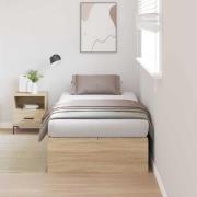 vidaXL Förvaringssängram Sonoma-ek 80 x 200 cm Konstruerat trä