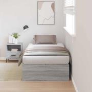 vidaXL Förvaringssängram Grå Sonoma 80 x 200 cm Konstruerat trä