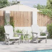 vidaXL Trädgårdsloungemöbler 3 pcs Vit 38 x 38 x 46cm polyeten
