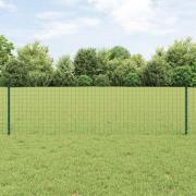 vidaXL Staketstolpar 22 pcs Grön 100 cm Stål