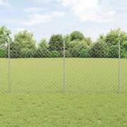 vidaXL Staket med stolpar Silver 1.2 x 10 m Stål