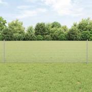 vidaXL Staket med stolpar Silver 0.6 x 10 m Stål