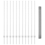 vidaXL Stängsel med stolpe Silver 1,4 x 25 m Stål