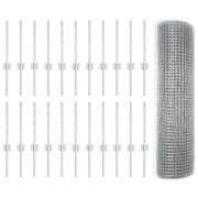 vidaXL Stängsel och Stånd Silver 0,4 x 50 m Stål