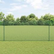 vidaXL Staket med stolpar Grön 1.4 x 10 m Stål