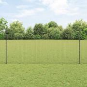 vidaXL Staket med stolpar Grå 1.2 x 10 m Stål