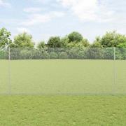 vidaXL Staket med stolpar Silver 1.4 x 50 m Stål