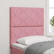 vidaXL Huvudgavel Rosa 80 cm Sammet