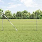 vidaXL Stängselstolpe 52 pcs Silver 3.2 x 3.2 x 140 cm Stål