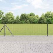 vidaXL Stängselstolpe 26 pcs Silver 3.2 x 3.2 x 140 cm Stål