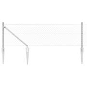 vidaXL Kedjestängsel med stolpar Silver 0.8 x 10 m Stål