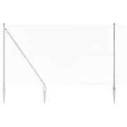 vidaXL Stängselstolpe Silver 10 x 1,5 m (40 x 40 mm maskor) Stål