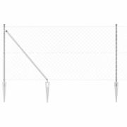 vidaXL Stängselstolpe Silver 10 x 1 m (60 x 60 mm nät) Stål