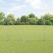 vidaXL Stängsel för åker / äng Silver 25 x 1.6 m Galvaniserat stål