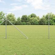 vidaXL Stängsel för åker / äng Silver 50 x 1.4 m Galvaniserat stål