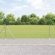vidaXL Stängsel för åker / äng Silver 25 x 0.8 m Galvaniserat stål