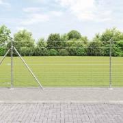 vidaXL Stängsel för åker / äng Silver 25 x 1.2 m Galvaniserat stål
