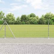vidaXL Stängsel för åker / äng Silver 50 x 1 m Galvaniserat stål