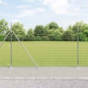 vidaXL Stängsel för åker / äng Silver 50 x 1.6 m Galvaniserat stål
