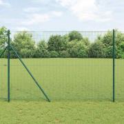 vidaXL Stängselstolpe Grön 25 x 1,5 m (19 x 19 mm nät) Stål