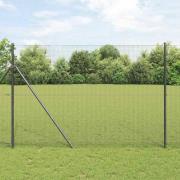 vidaXL Stängselstolpe Grå 50 x 1,4 m (19 x 19 mm nät) Stål och PVC