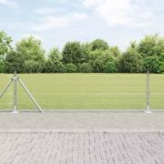 vidaXL Staket med stolpar Silver 0.5 x 100 m Stål