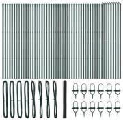 vidaXL Stängselstolpe Grå 100 x 1,5 m (25 mm maska) Stål och PVC