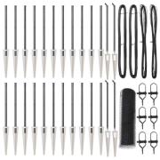 vidaXL Stängselstolpe Grå 50 x 0,5 m (25 mm nät) Stål och PVC