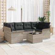 vidaXL Trädgårdsoffset Manuell 7 pcs Ljusgrå, Mörkgrå 55 x 55 x 37 cm