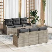 vidaXL Trädgårdsoffset Manuell 7 pcs Ljusgrå, Mörkgrå 55 x 55 x 37 cm
