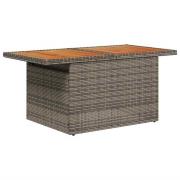 vidaXL Trädgårdsoffset med lagring 6 pcs Grå Poly rattan