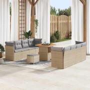 vidaXL Trädgårdsoffset 11 pcs beige och ljusgrå 80 x 80 x 71 cm