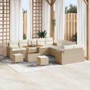 vidaXL Trädgårdsoffset 13 pcs beige och gräddvit 90 x 55 x 71 cm