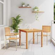 vidaXL Trädgårdsmöbelset 3 pcs Beige Poly rattan