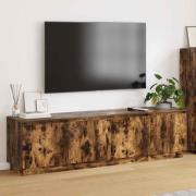 vidaXL TV-skåp med LED Rökfärgad ek 180 x 38 x 49 cm Konstruerat trä
