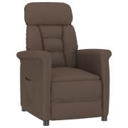 vidaXL Recliner Stolen Brun Mörkbrun 70.5 x 96.5 x 95 cm tyg