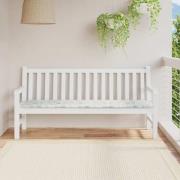vidaXL Trädgårdsbänk-kudde Vit och grön 180 x 50 x 4 cm Oxford tyg